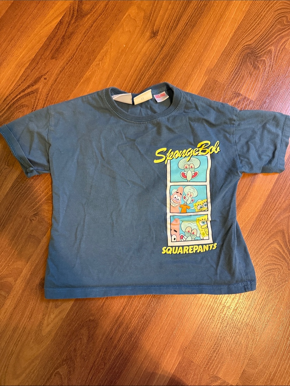 Zara Blue SpongeBob SquarePants Graphic Tee